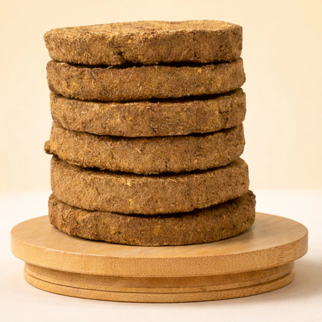 Round Cow Dung Cake